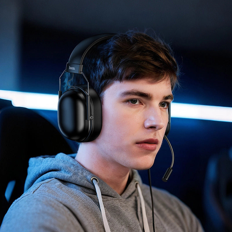 سماعات رأس ديناميكية للألعاب W113، صوت محيطي 7.1، مكبرات صوت 50 مم، اتصال USB