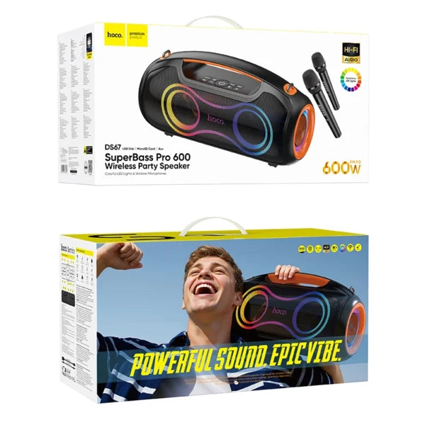HOCO DS67 Super Bass Pro 600W Wireless Party Speaker