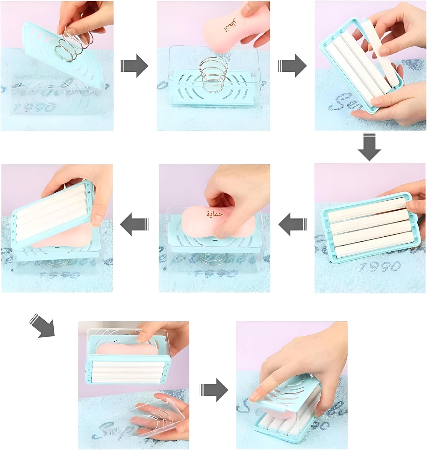 Soap Cleaning Storage Foaming Box, Soap Box with Bubbler, Transparent Soap Tray Soap Saver Box Case for Bathroom