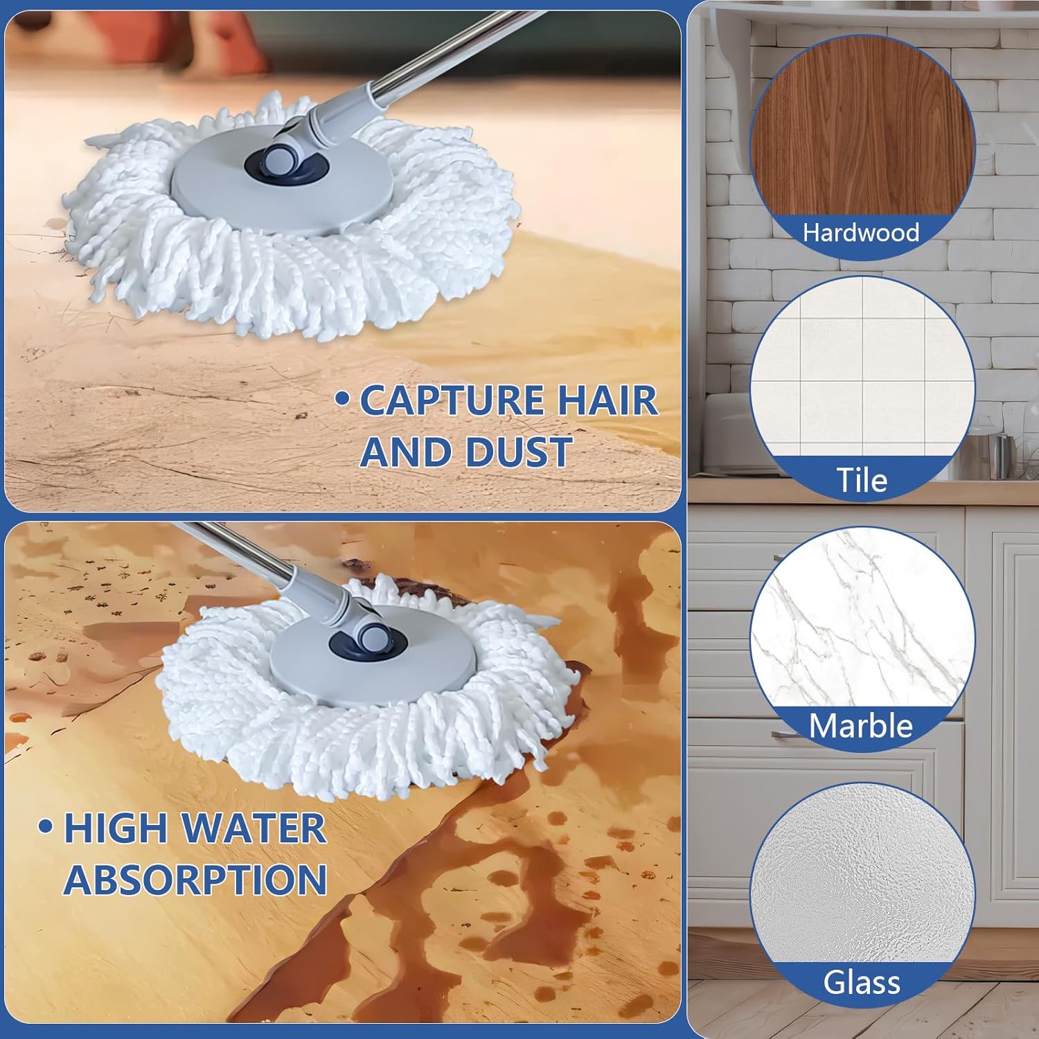 Movable Microfiber Mop Set Essentials