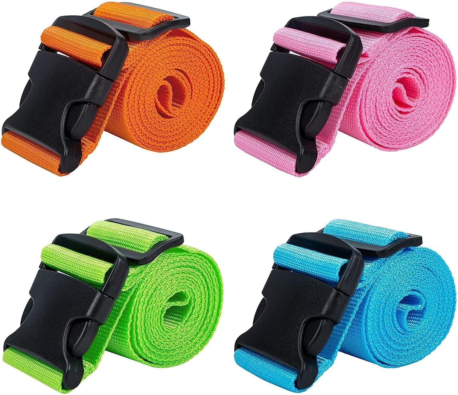 Adjustable Wide Luggage Straps Suitcase Belts 4pc