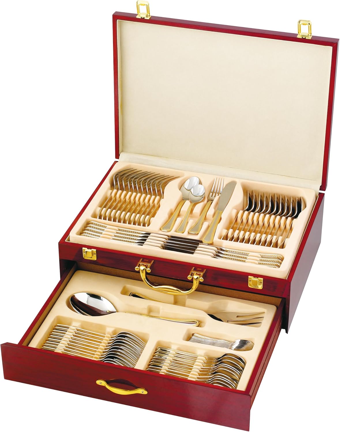 72PCS Premium Stainless Steel Silverware Cutlery Set