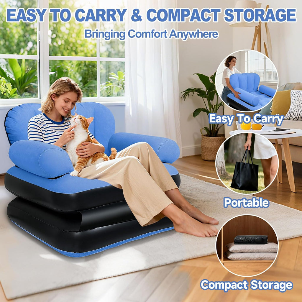 Folding Inflatable Sofa With Pull Out Couch