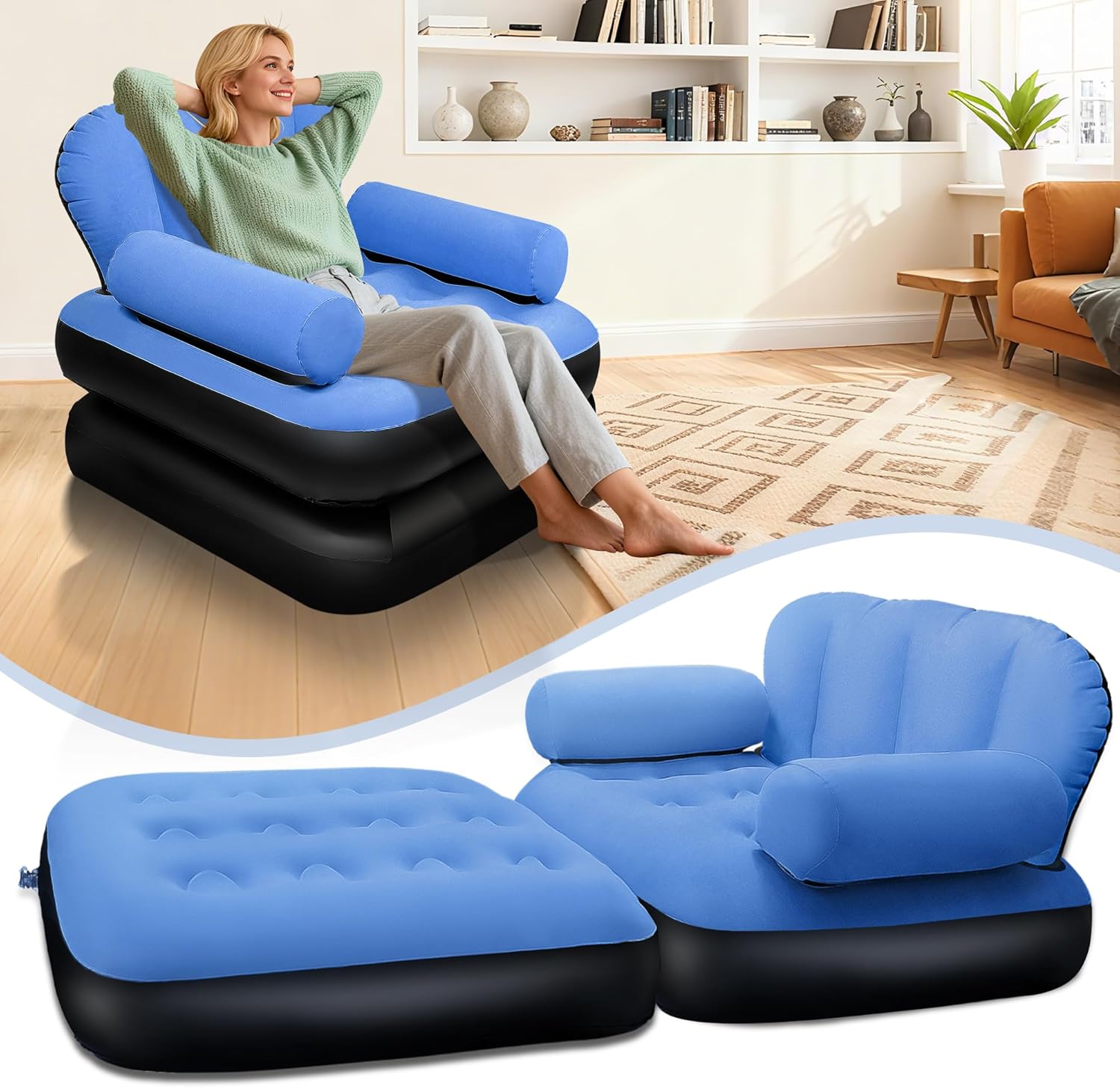 Folding Inflatable Sofa With Pull Out Couch