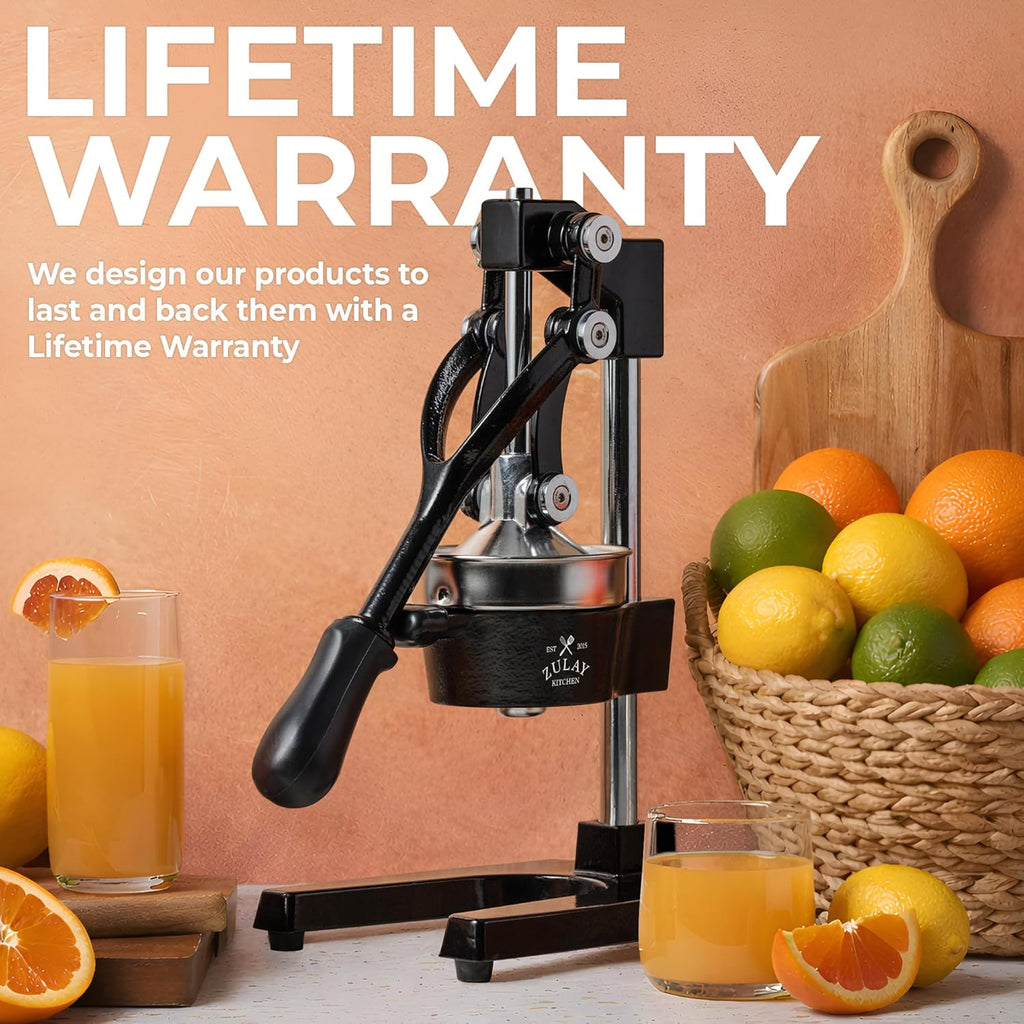 Citrus juicer orange squeezer and lemon squeezer manual press metal grey