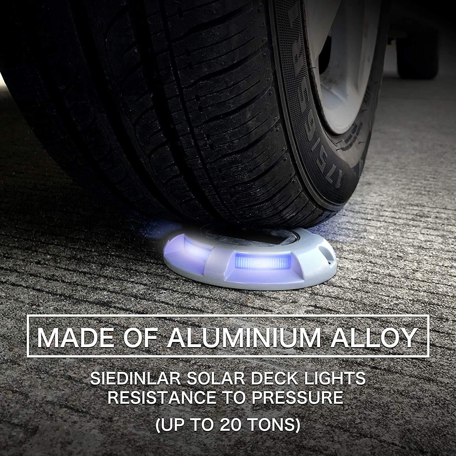 Solar Driveway Lights Solar Dock Lights 9 Colors in 4 Pack, Waterproof IP68, Outdoor