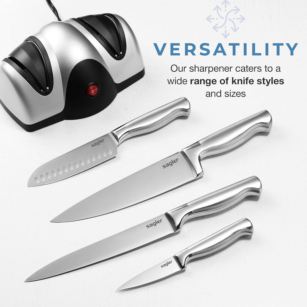 Electric Knife Sharpener Multifunction Fast Grindstone Electric 2 Stage Sharpener Knives Scissors Screwdrivers