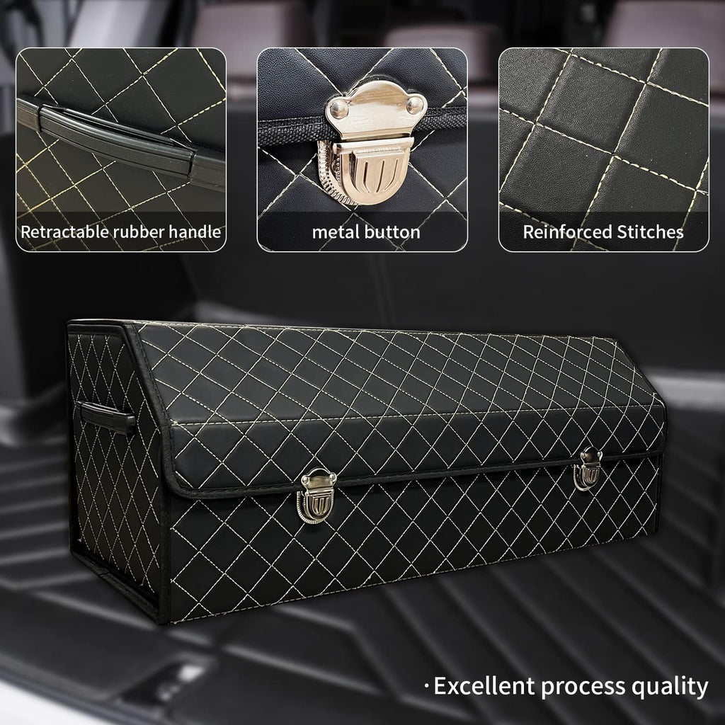 Trunk Organizer for Car With Lid,Foldable Trunk Organizer