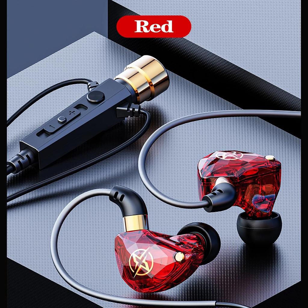 KT-02 Karaoke Hifi Wired Headphones Featuring a Microphone for Singing