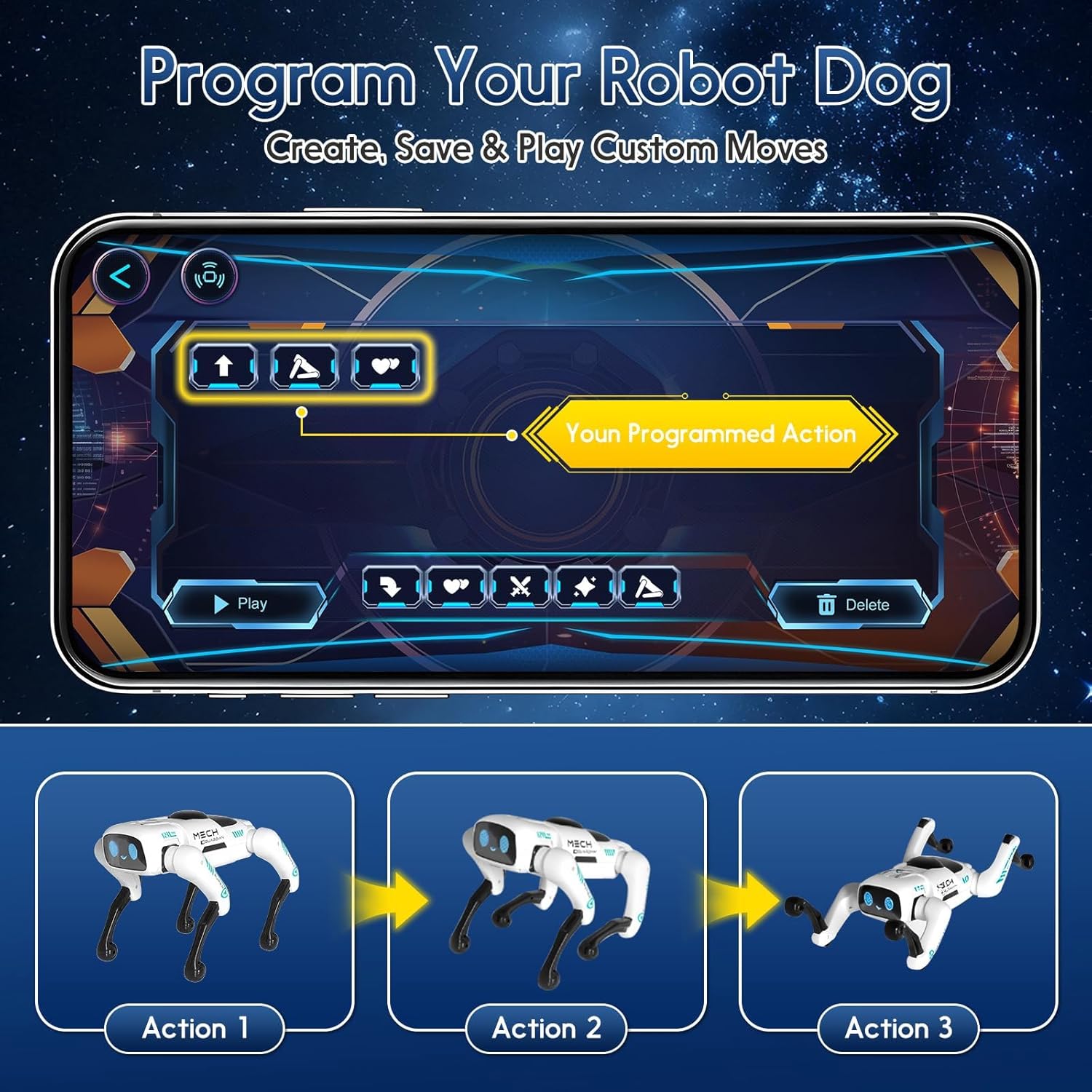 كلب آلي ذكي مزود بتحكم صوتي للأطفال