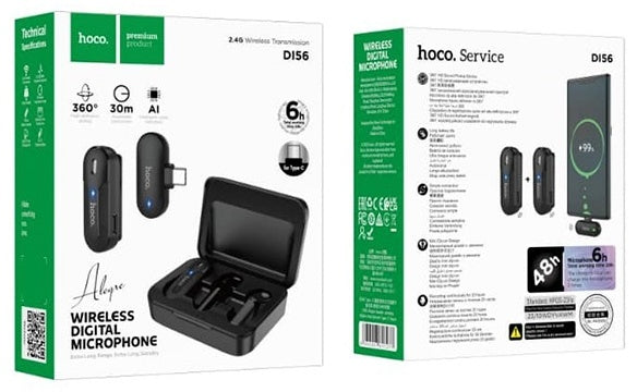 ميكروفون مزدوج من Hoco DI56 لافاليير لنوع C أو iPhone