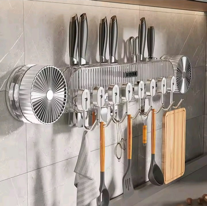 Wall-Mounted Multi - Purpose Rack with Hooks