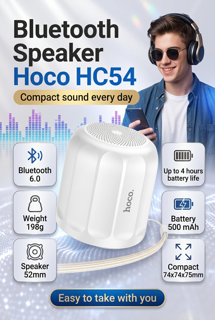 HOCO HC54  5W Portable Bluetooth 6.0 Speaker And IPX4