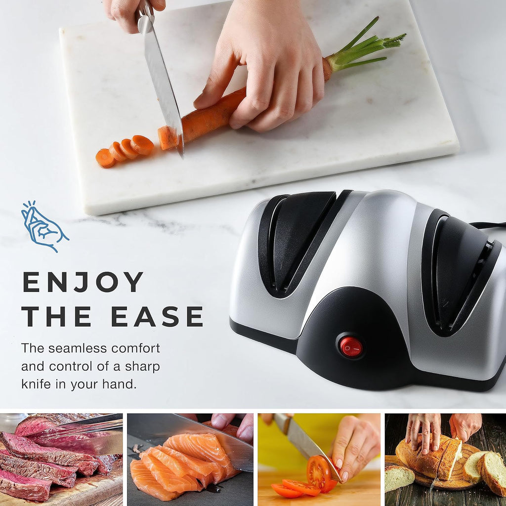 Electric Knife Sharpener Multifunction Fast Grindstone Electric 2 Stage Sharpener Knives Scissors Screwdrivers