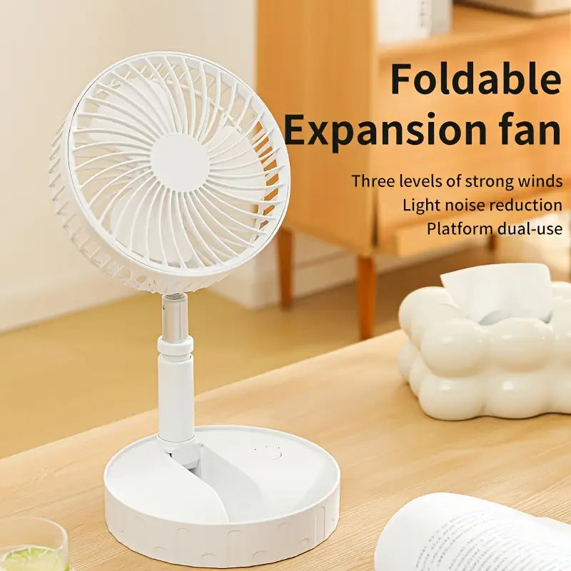 مروحة قابلة للطي محمولة وقابلة لإعادة الشحن