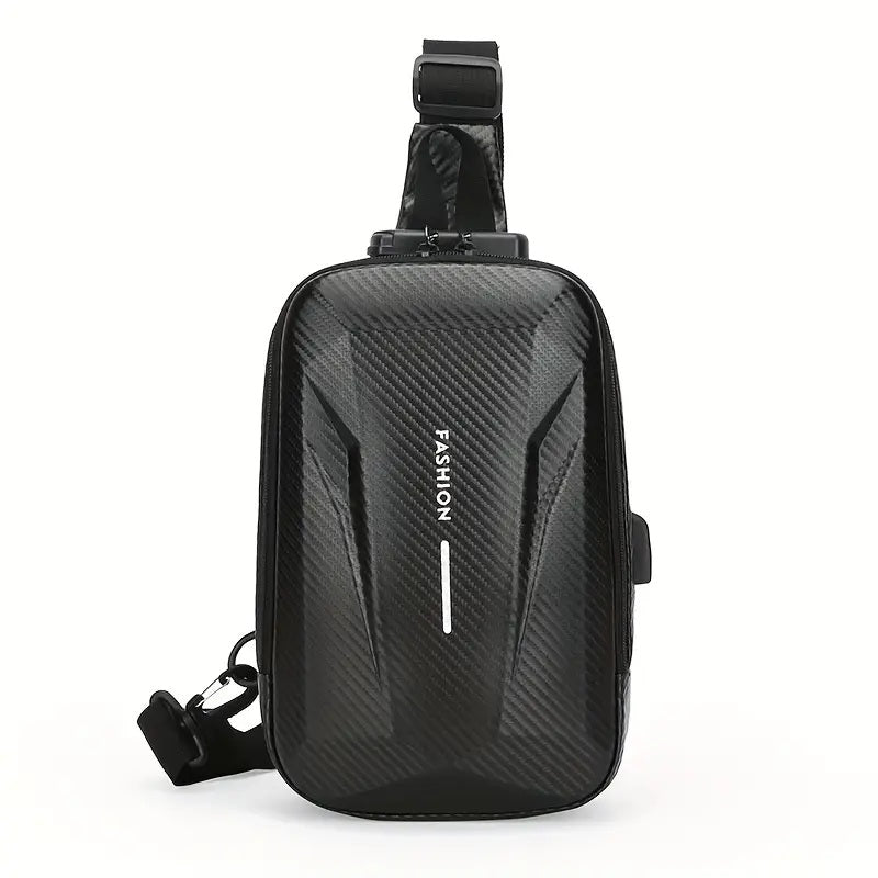 حقيبة كروس بودي عصرية للرجال مصنوعة من قشرة صلبة ومضادة للسرقة