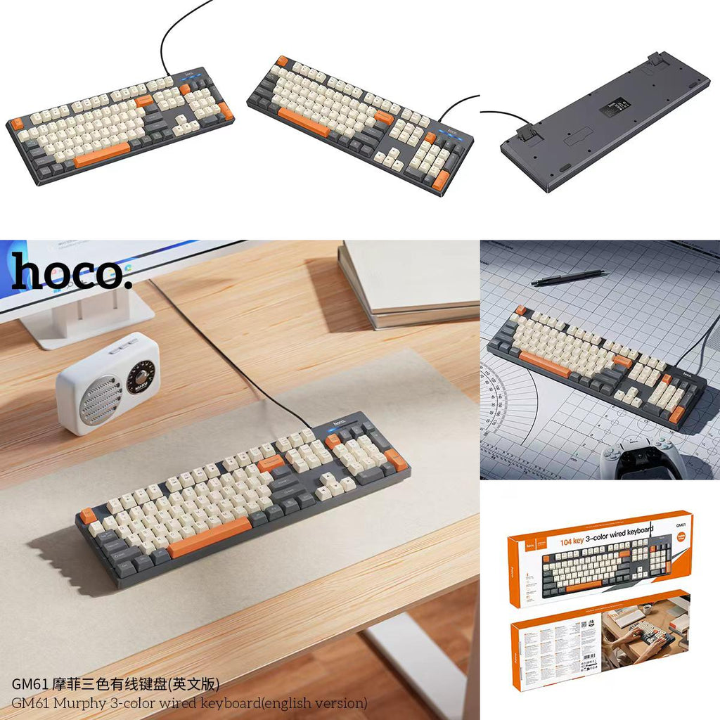 Hoco GM61 Murphy 3-color wired keyboard English