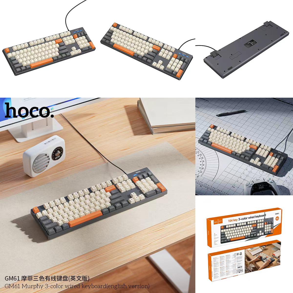 Hoco GM61 Murphy 3-color wired keyboard English