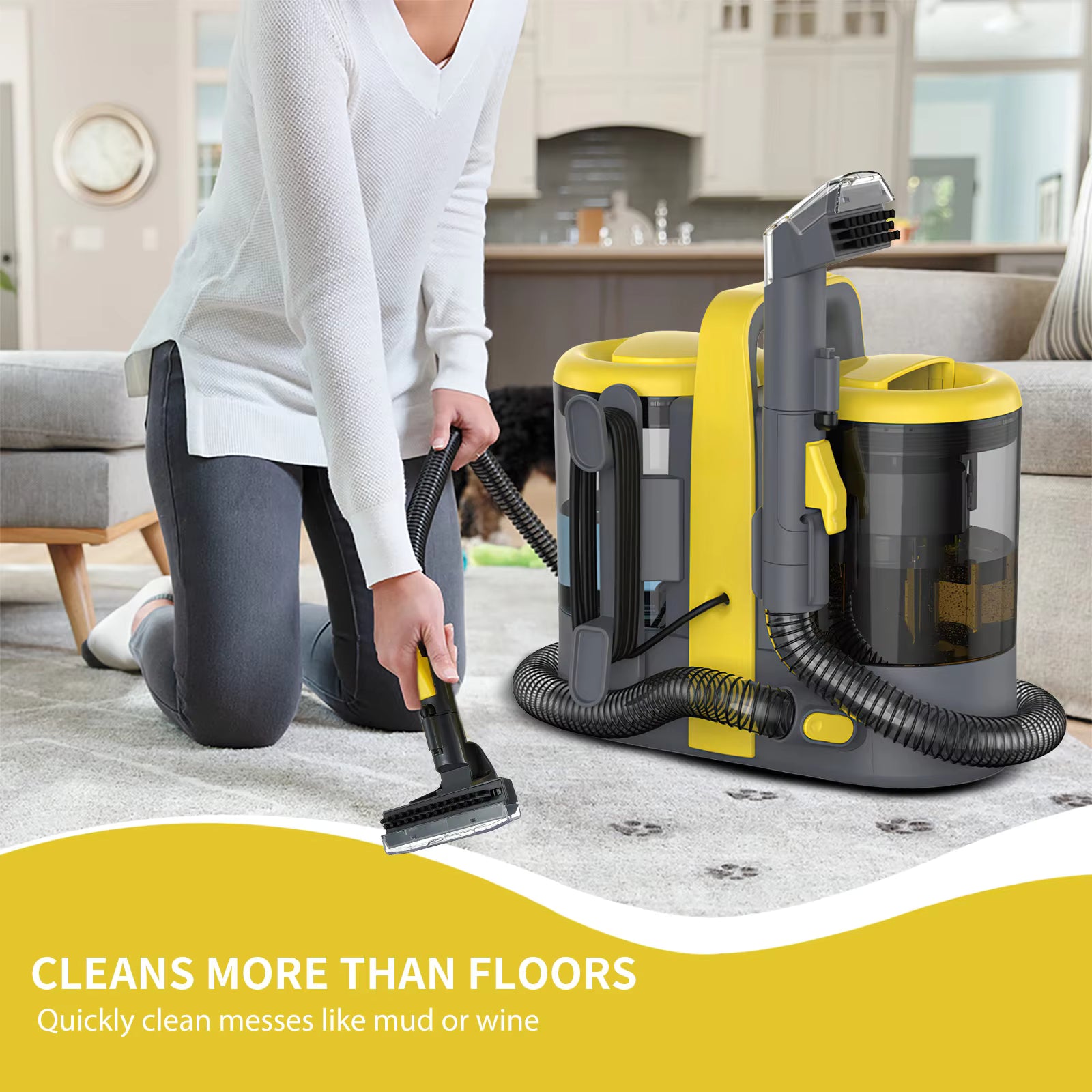 Raf Portable Carpet Cleaner 600W Handheld Multifunctional Corded Spot Clean Machine