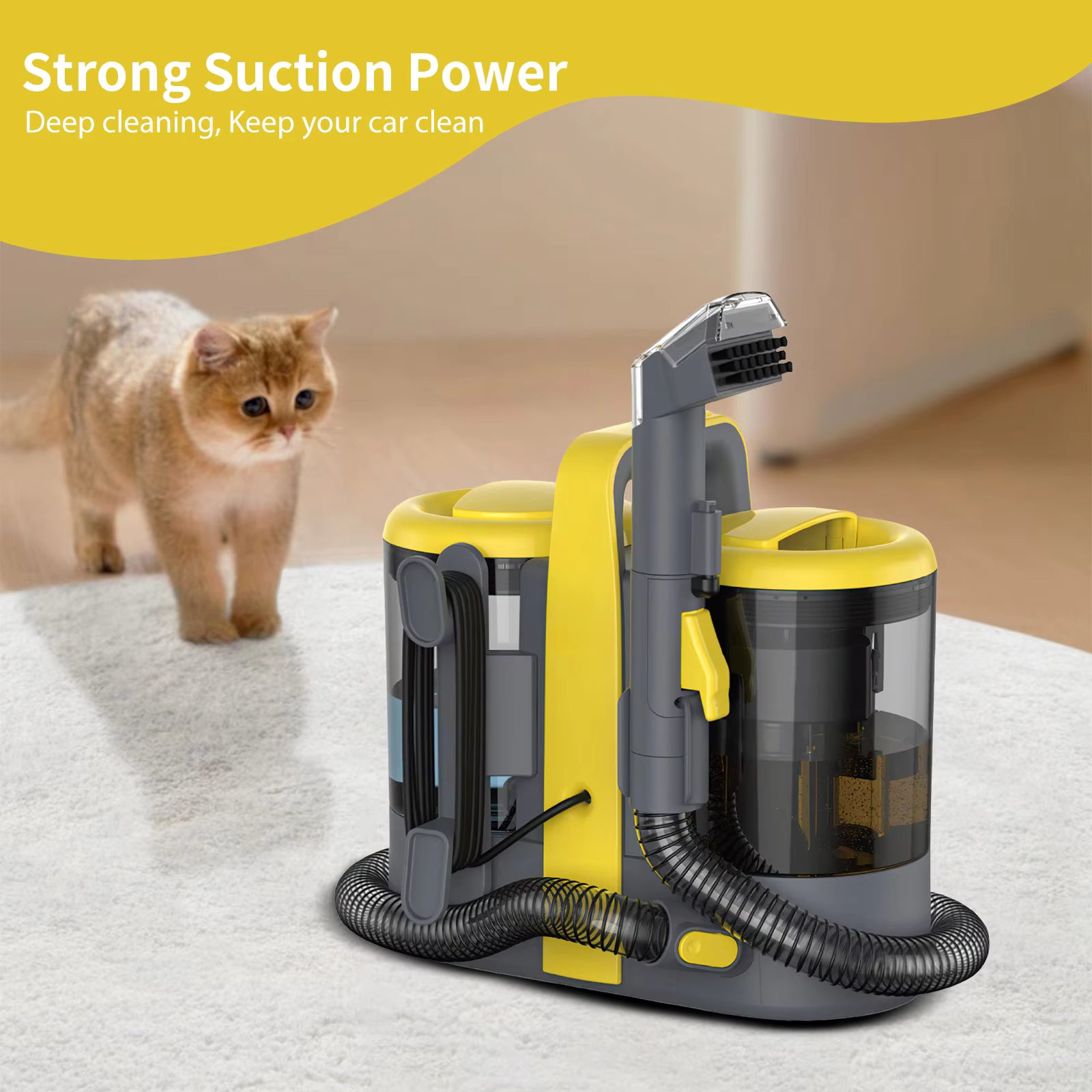 Raf Portable Carpet Cleaner 600W Handheld Multifunctional Corded Spot Clean Machine