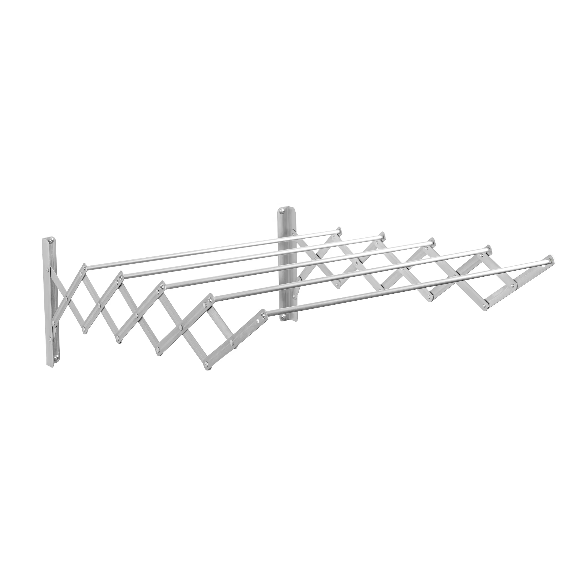 Aluminum Retractable Drying Rack Wall Mounted Clothes Folding Drying Rack for Laundry Room Bathroom