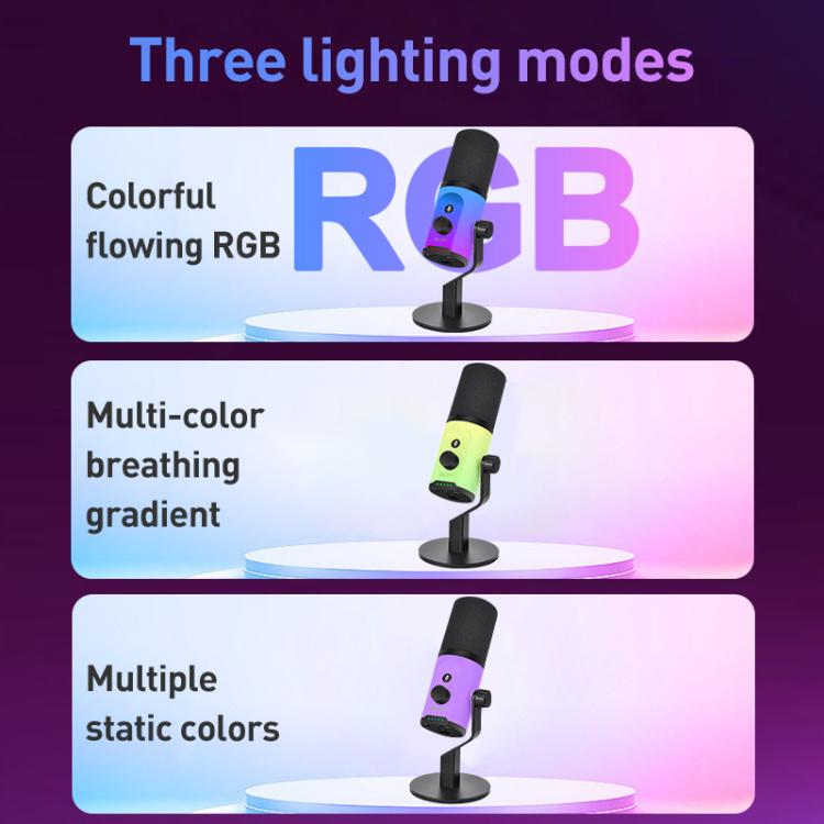 ZX-777 XLR / USB-C RGB Dynamic Microphone