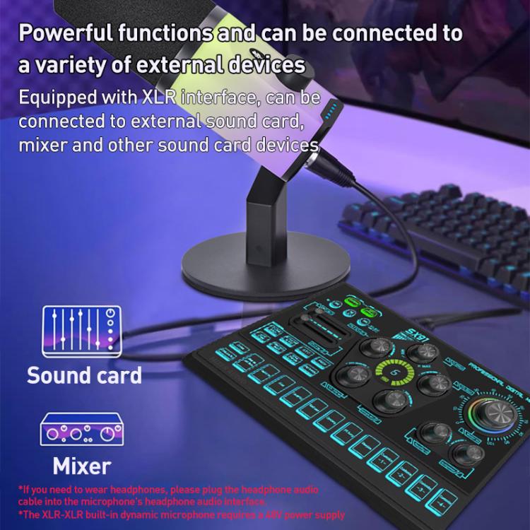 ZX-777 XLR / USB-C RGB Dynamic Microphone