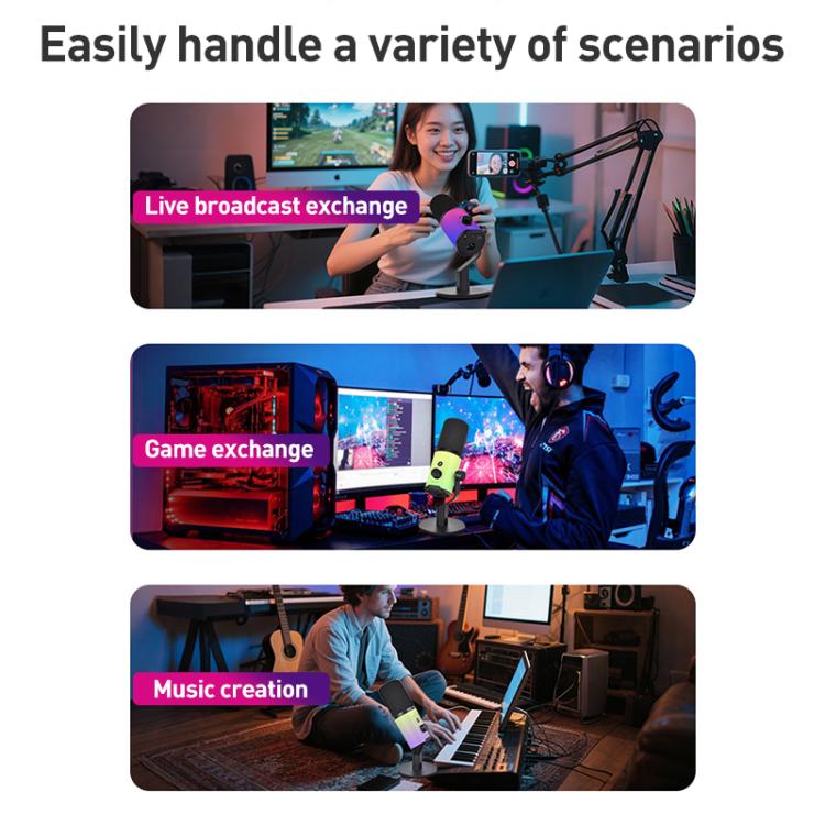 ZX-777 XLR / USB-C RGB Dynamic Microphone