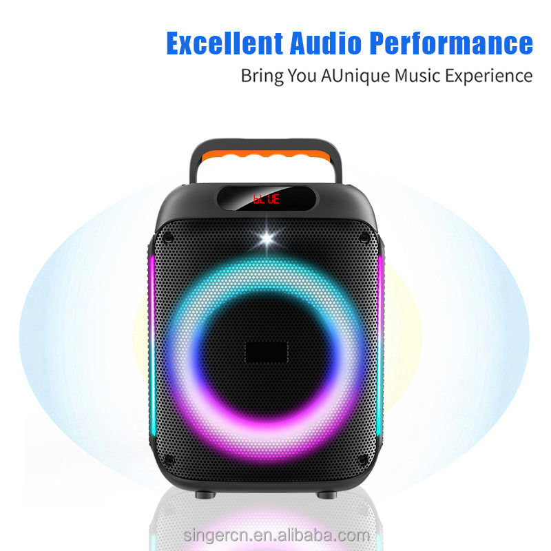 GY-601 6 Inch Stereo Portable Professional Wireless BT Big Speakers