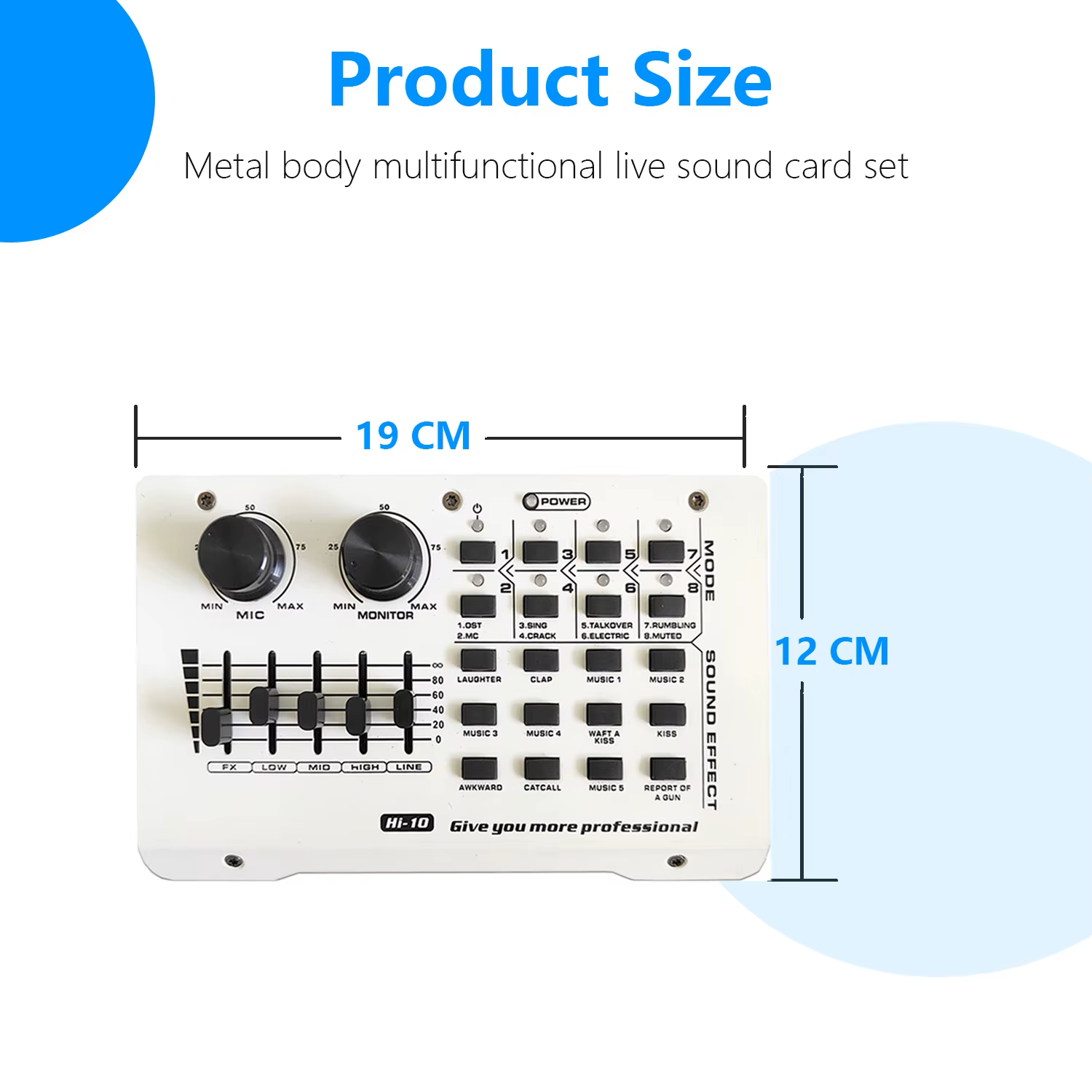 مجموعة كاملة من خلاط الصوت GAM 800F مع ميكروفون مكثف احترافي