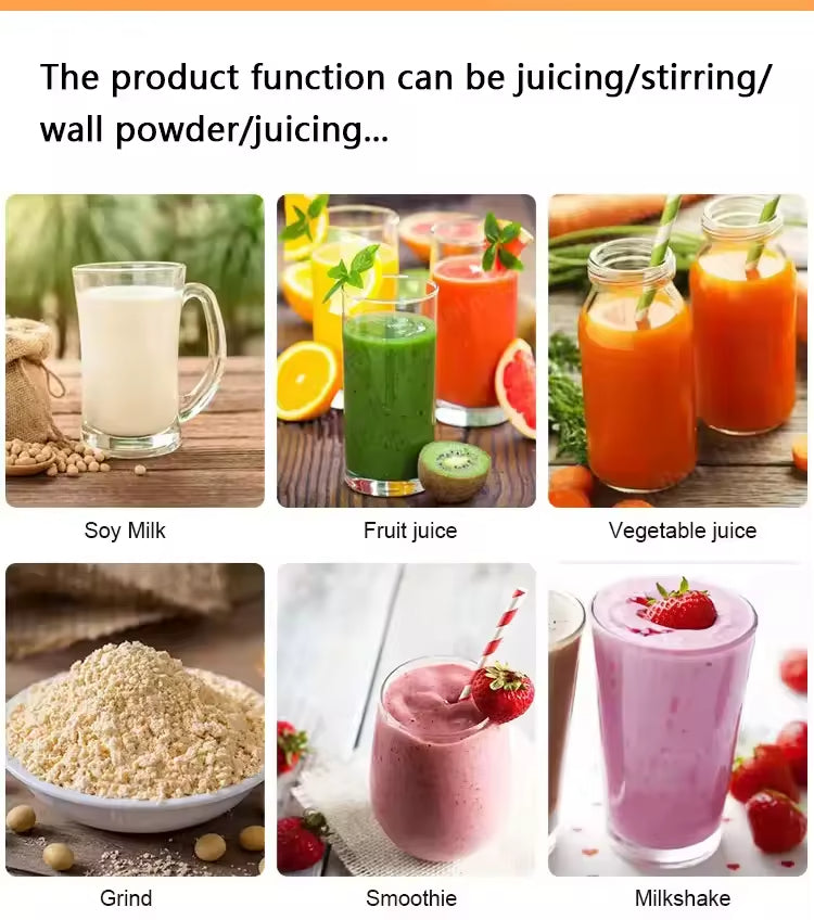 BARDEFU 8-in-1 Multi-Purpose 4L Juicer, Blender, and Food Processor - 9500W