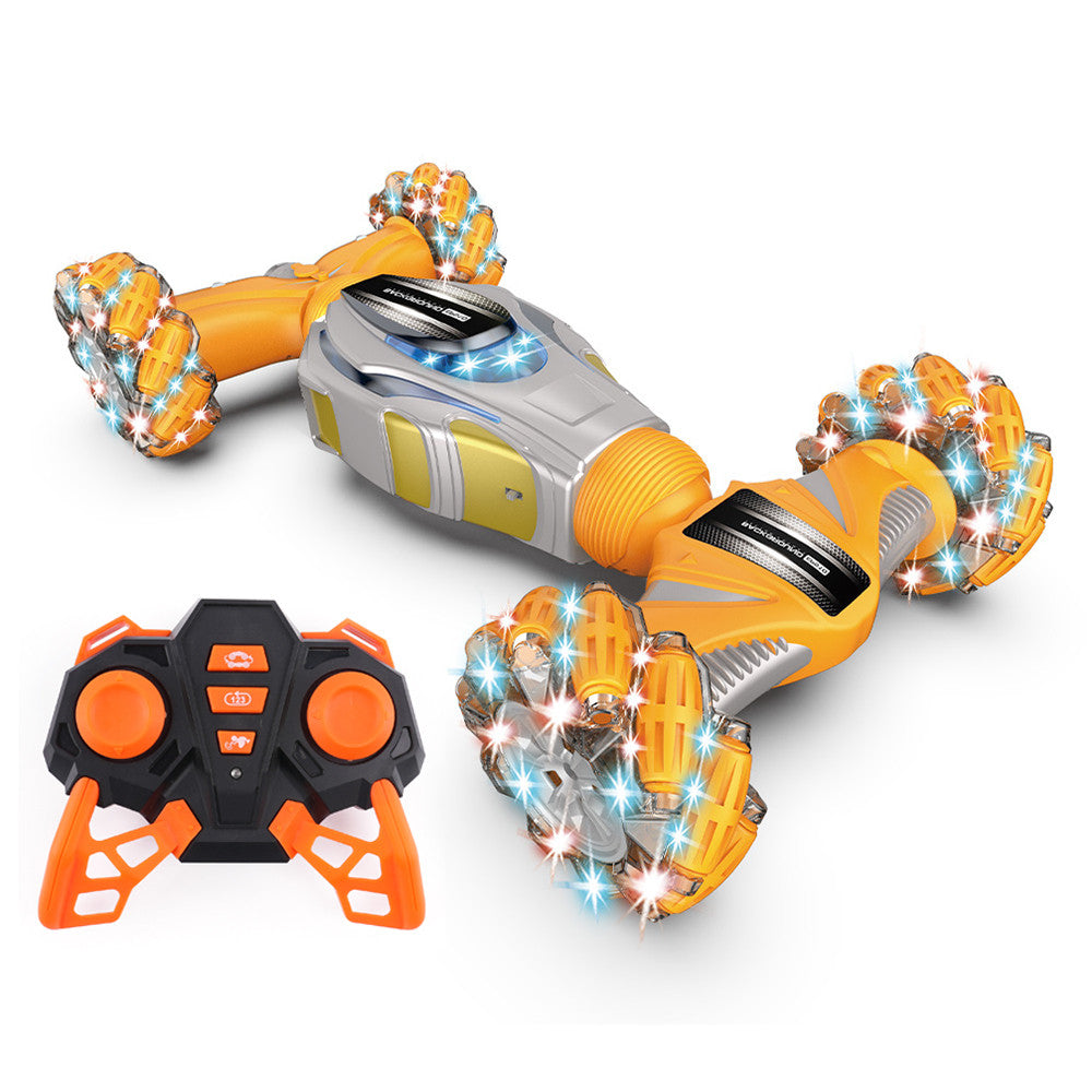 سيارة دفع رباعي مزودة بخاصية الرش وجهاز تحكم عن بعد بتردد 2.4 جيجاهرتز مع موسيقى وإضاءة وألعاب بهلوانية وسيارة تحكم عن بعد وسيارة لعبة مزودة بخاصية التحكم عن بعد