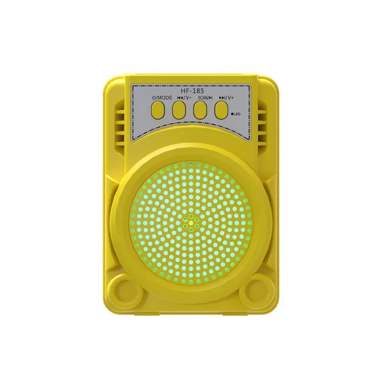 HF-185 مكبر صوت بلوتوث محمول صغير مقاس 3 بوصات مزود بإضاءة