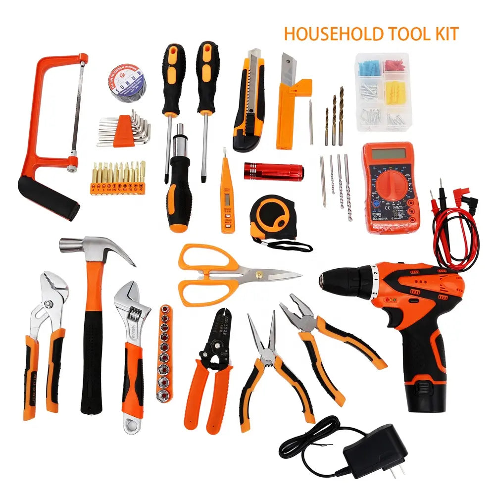 مجموعة أدوات كهربائية مكونة من 57 قطعة من Smart Tools بقوة 12 فولت لأعمال النجارة ومجموعات مثقاب لاسلكية