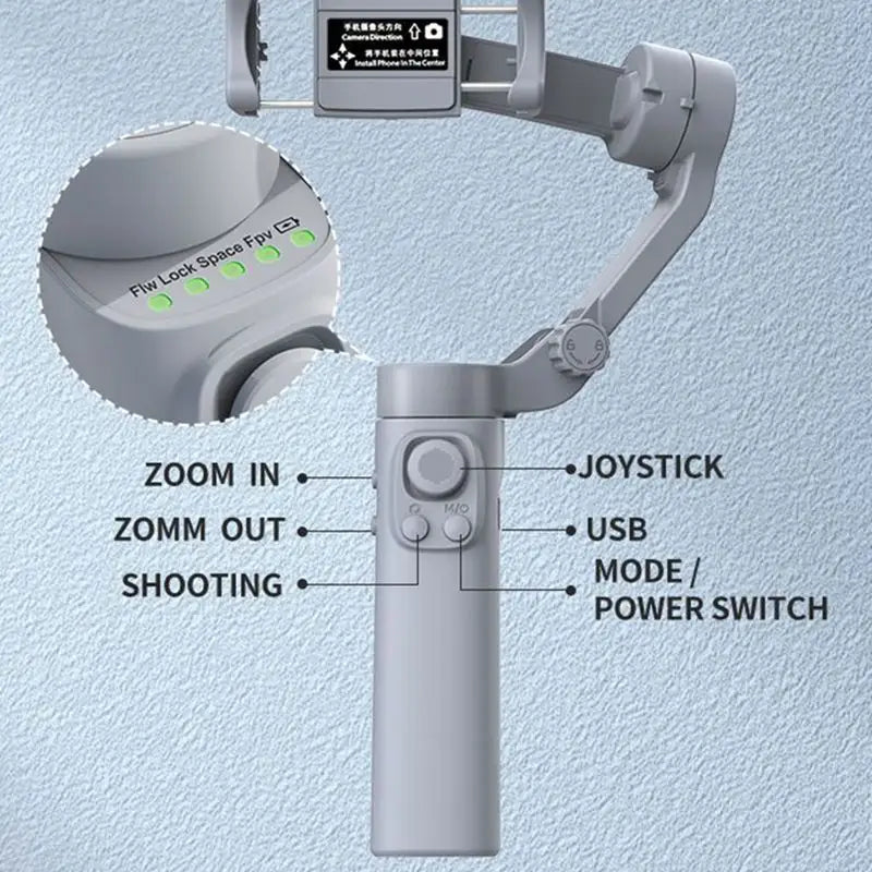 F5 Stabilizer Phone Gimbal 3 Axis Handheld