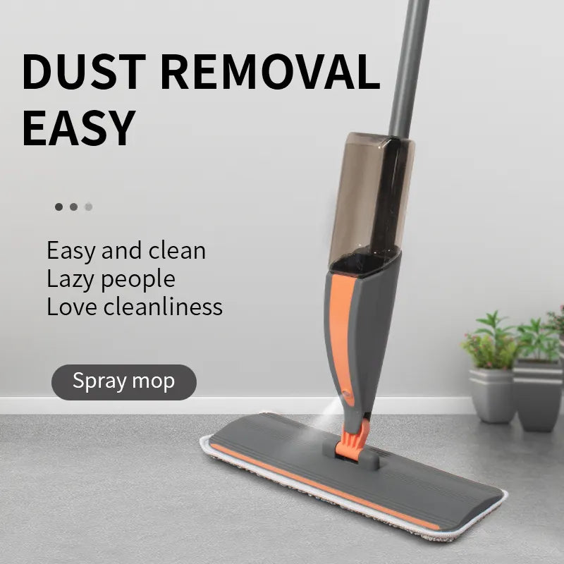 Microfiber Spray Mop with 420ml Refill Bottle Wet Dry Dust Flat Mop for Floor Cleaning
