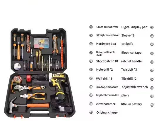 مجموعة أدوات ذكية مكونة من 44 قطعة 12 فولت لأدوات الحفر والمفك والصيانة الكهربائية وإصلاح الأجهزة المنزلية