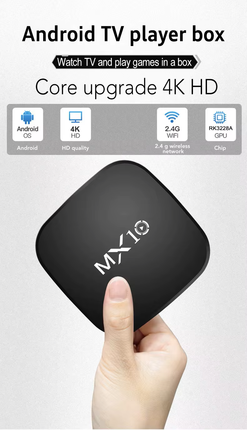 جهاز استقبال تلفزيوني MX 10 4K يعمل بنظام Android