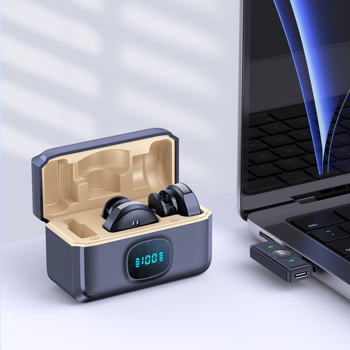 ميكروفون لاسلكي مغناطيسي جديد Q8 مع حافظة شحن، نطاق نقل 30 مترًا، ميكروفون ياقة متوافق مع أجهزة iPhone وAndroid 