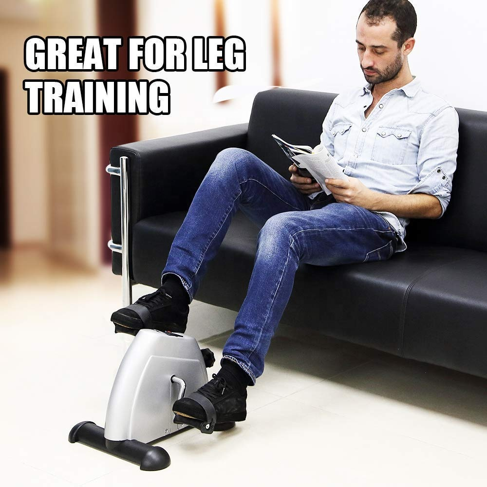 Mini Exercise Bike, Portable Under Desk Bike Pedal Exerciser for Arm/Leg Medical Fitness Peddler Machine