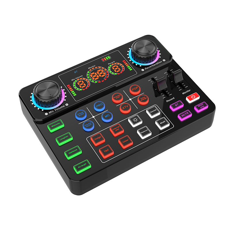 New V8spro Sound Card With LCT240 Microphone Recording Live Podcast Equipment Full Set