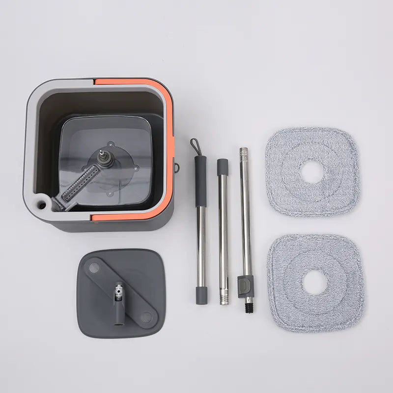 نظام ممسحة ودلو دوار يتضمن ممسحة مزدوجة الطبقات