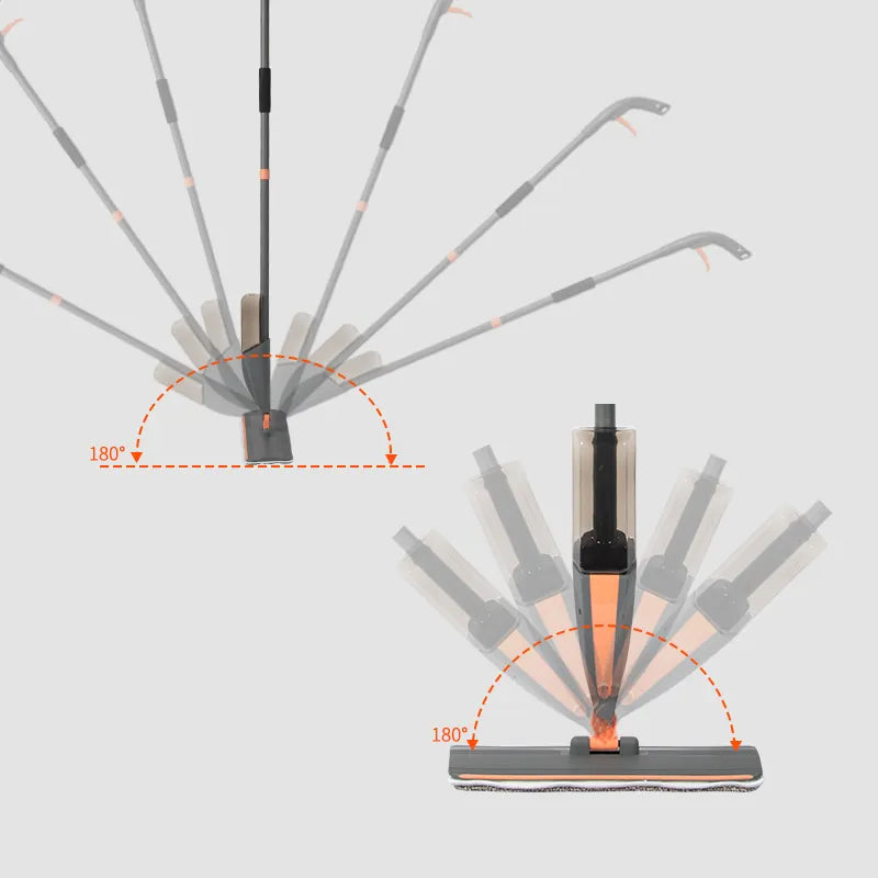 Microfiber Spray Mop with 420ml Refill Bottle Wet Dry Dust Flat Mop for Floor Cleaning