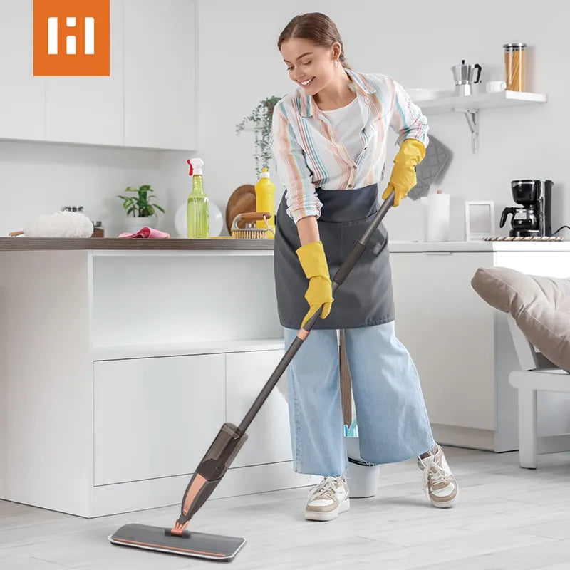 Microfiber Spray Mop with 420ml Refill Bottle Wet Dry Dust Flat Mop for Floor Cleaning