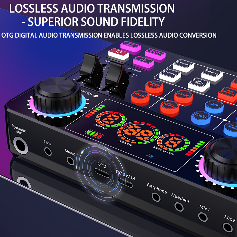 New V8spro Sound Card With LCT240 Microphone Recording Live Podcast Equipment Full Set