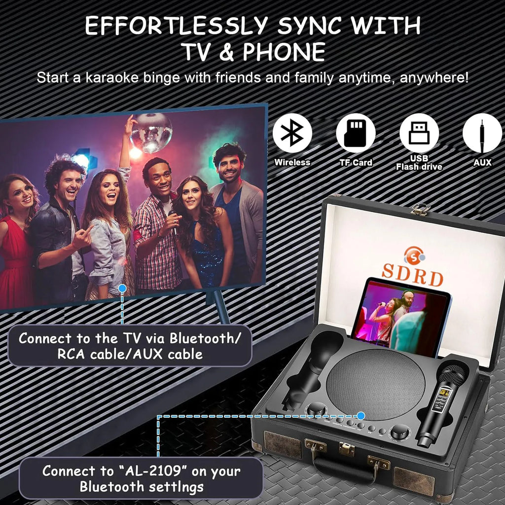 SD-2109 Carry-on type Karaoke Bluetooth speaker