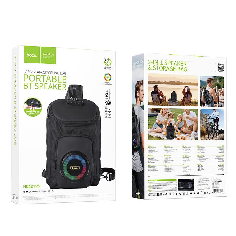 HOCO HC2 Wireless Sports 8W Speaker (Supports TF, USB, AUX) With Nylon Liner