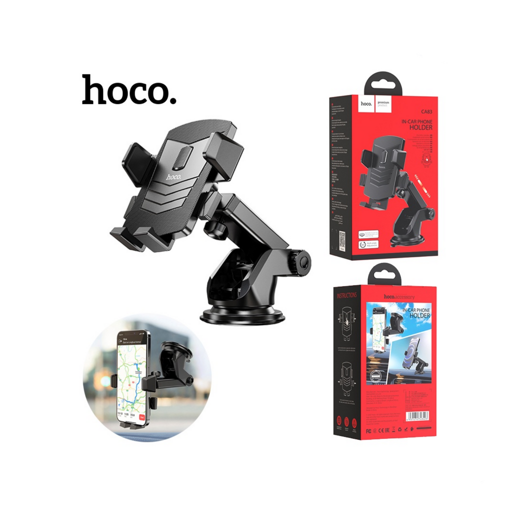 حامل هاتف للسيارة من Hoco CA83 للوحة القيادة والزجاج الأمامي
