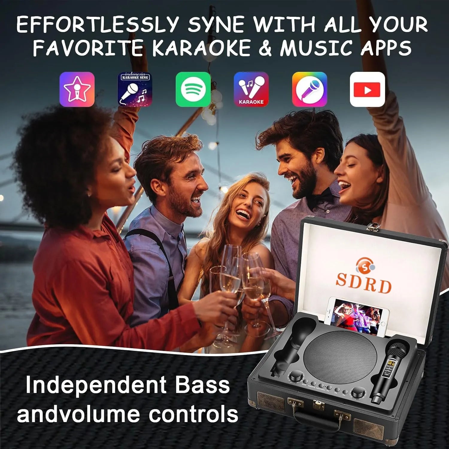 SD-2109 سماعة كاريوكي بلوتوث محمولة