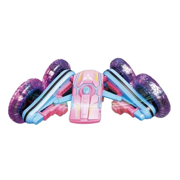 سيارة حركات بهلوانية دوارة 360 درجة مزودة بإضاءة LED للأطفال